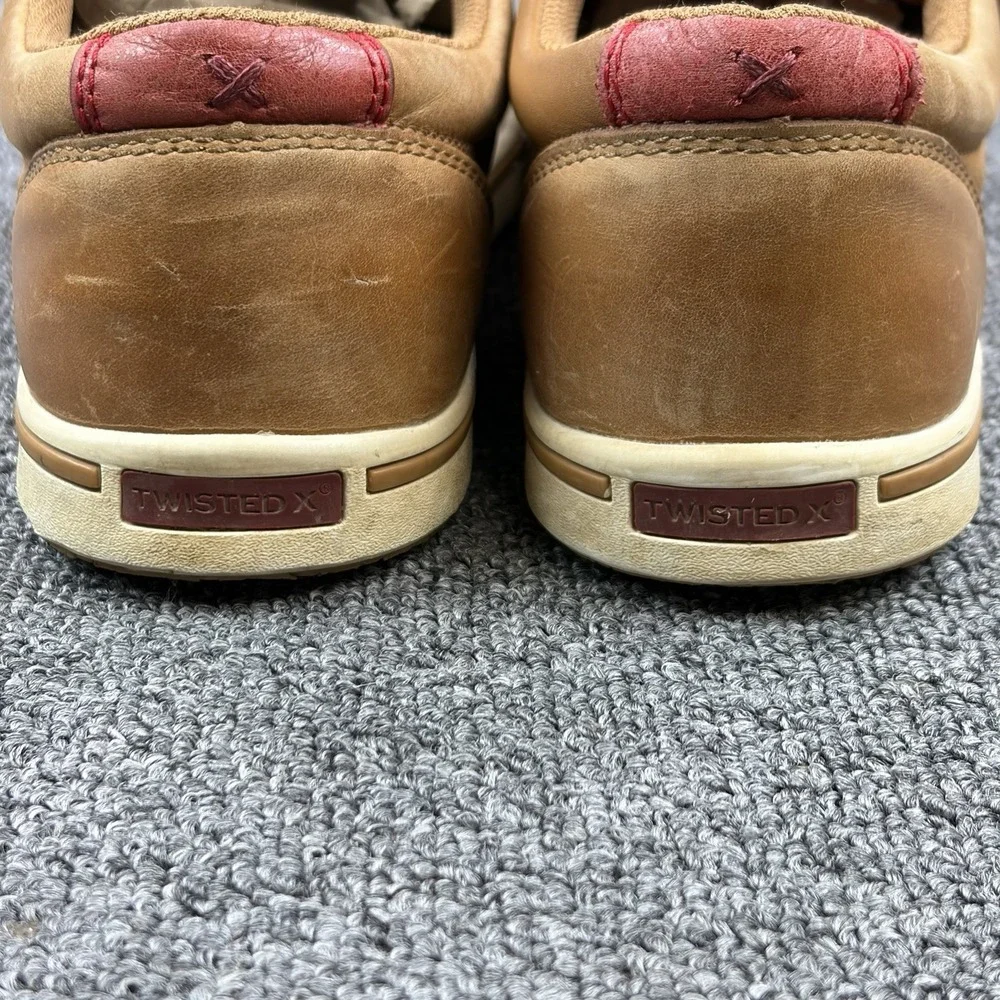 Twisted X Kid's Tan Leather Kick On Lace Up Shoes YCA0012 Size 5 M